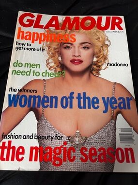 Glamour Magazine December 1990 ♥️ Madonna Queen of Pop